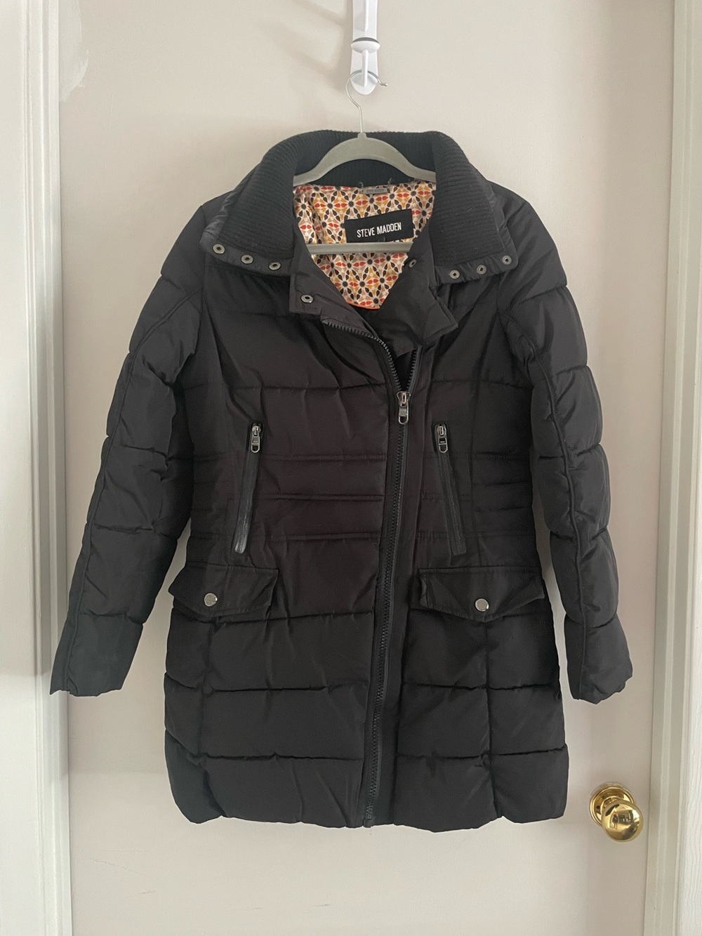 Steve Madden Black Puffer Coat - Small - GUC (hood not included)